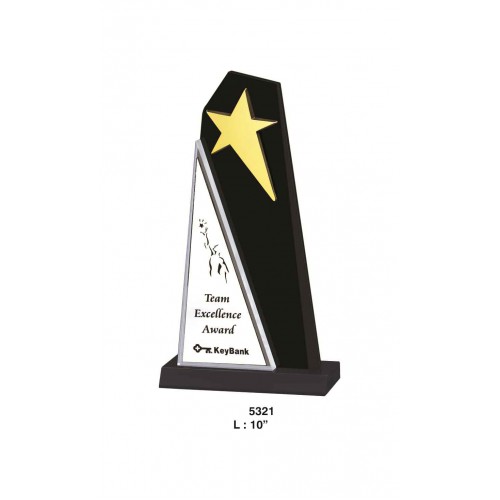 Acrylic Clear Gold Star Plaque A027 – InscribedGiftsKe